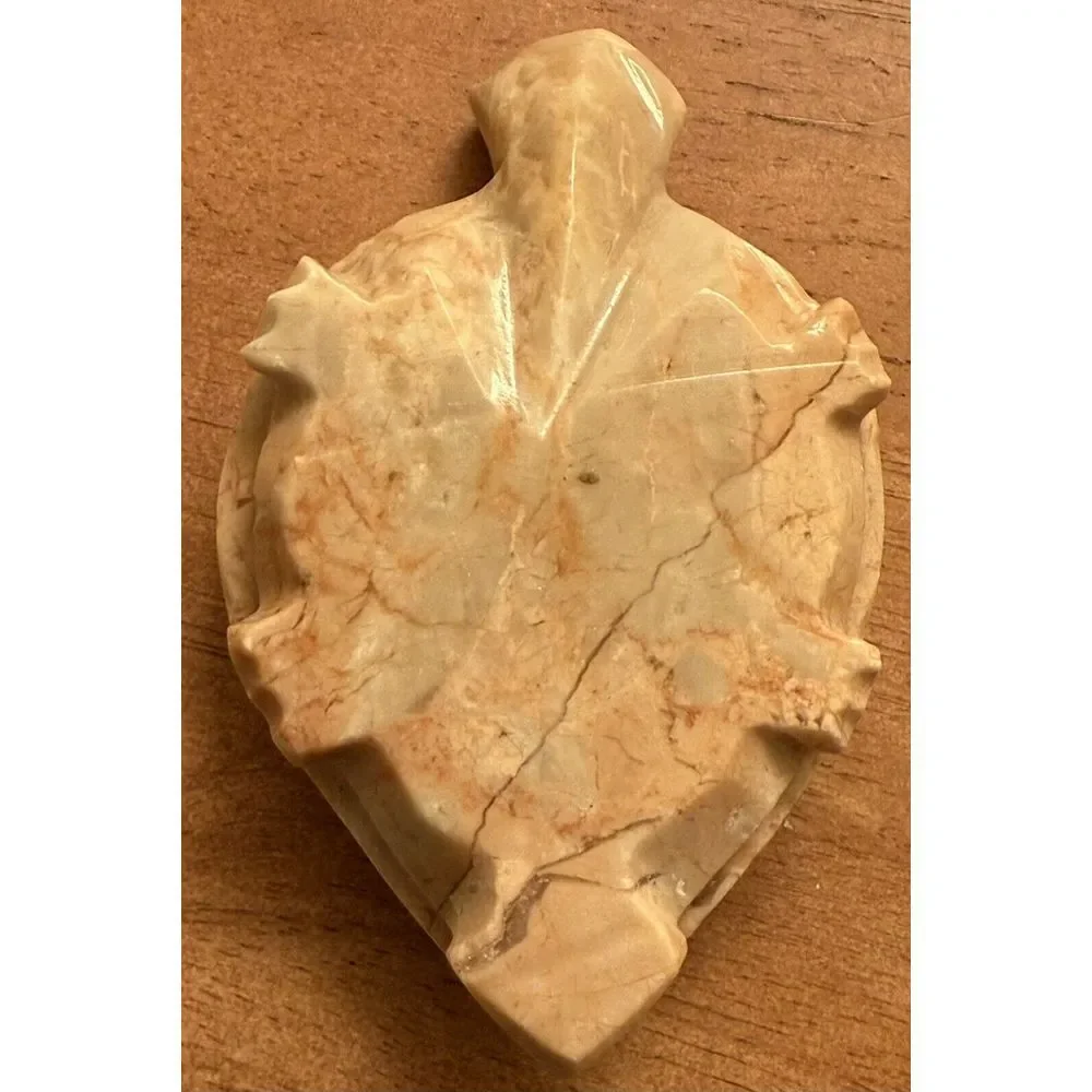 Vintage Turtle Trinket‎ Dish/ Ashtray Carved Natural Marble